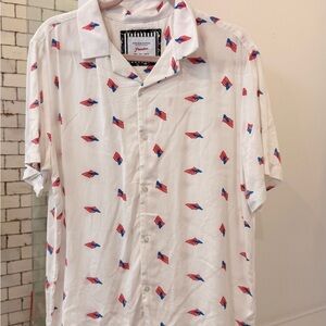 The Foundry Supply Co. White Shirt with Flag Print